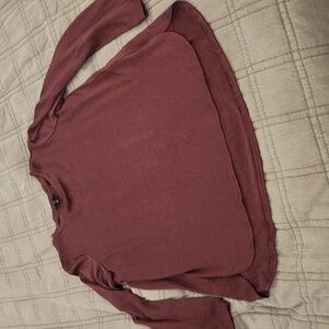 Jones New York Long Sleeve Burgundy Top Size M!